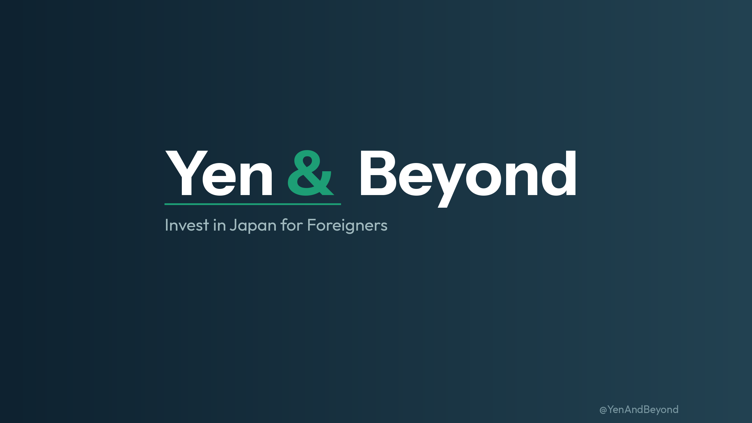 Yen & Beyond brand visual in navy and teal